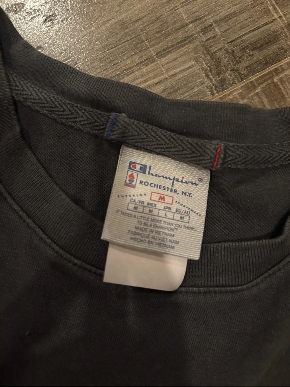 Champion Short Sleeve Crewneck Tee in Black - Picture 2 of 4